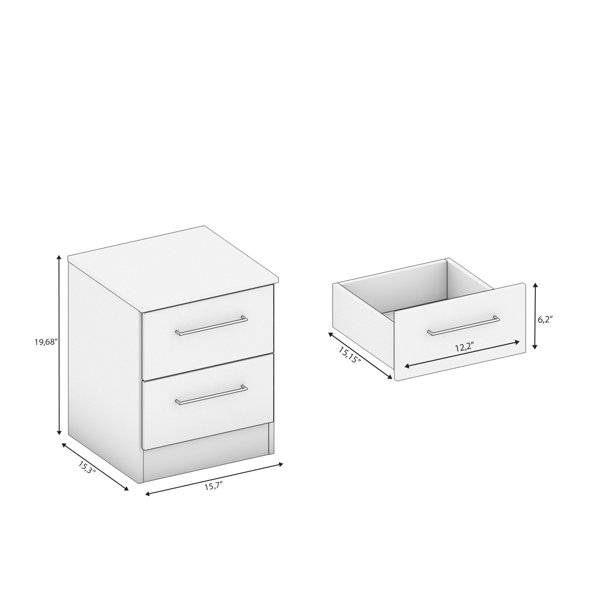 Ebern Designs Keithrick Nightstand (Set of 2 Nightstands) Wayfair